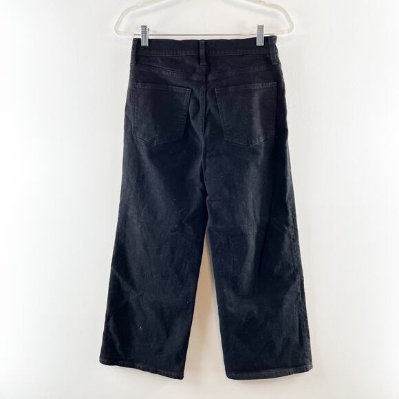 J. Crew Wide Leg High Rise Cropped Stretch Jeans Black 27 / 4 - Picture 5 of 10